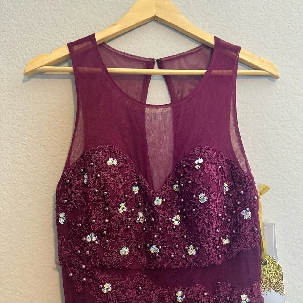 Say Yes To The Prom Womens Illusion Gown Dress Size Small